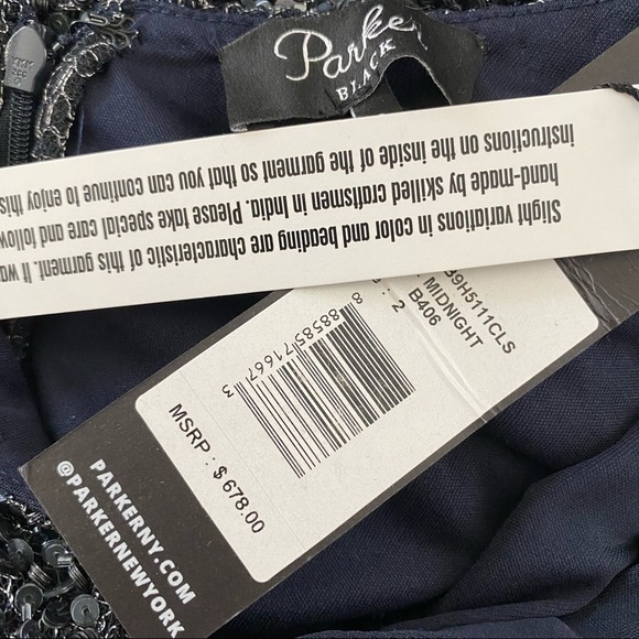 NWT Parker Black Luna Dress‎ in Midnight Sequin 2 XS - Picture 9 of 12